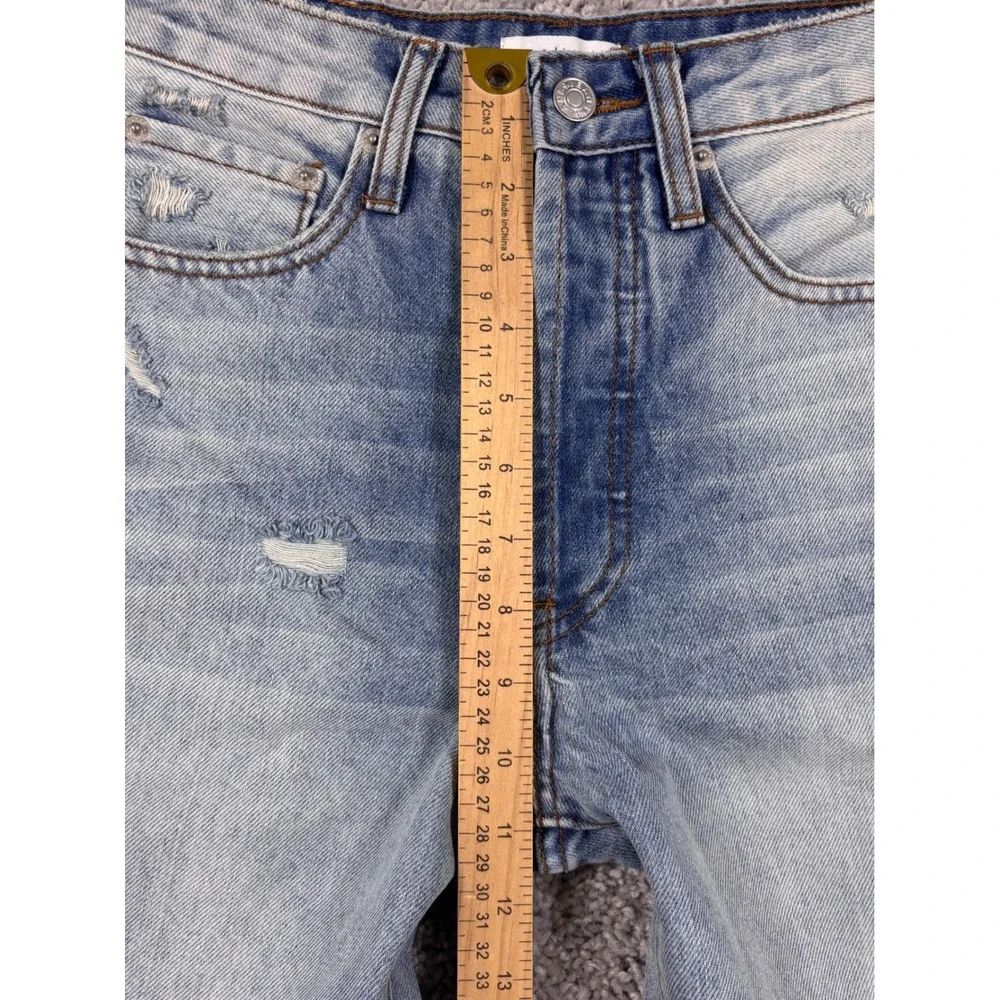 Vestique Durham Denim High Rise Distressed Straight Leg Jeans Light Wash Size 25 - Picture 14 of 16